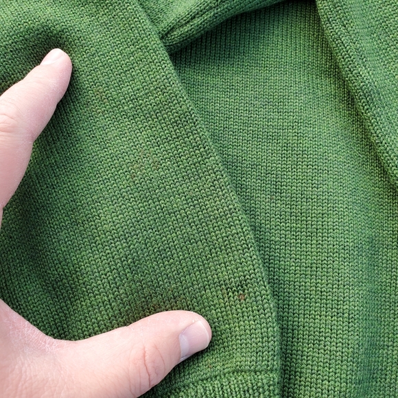 Brooks brothers sweater mens large green 1/4 zip merino wool - Picture 9 of 14